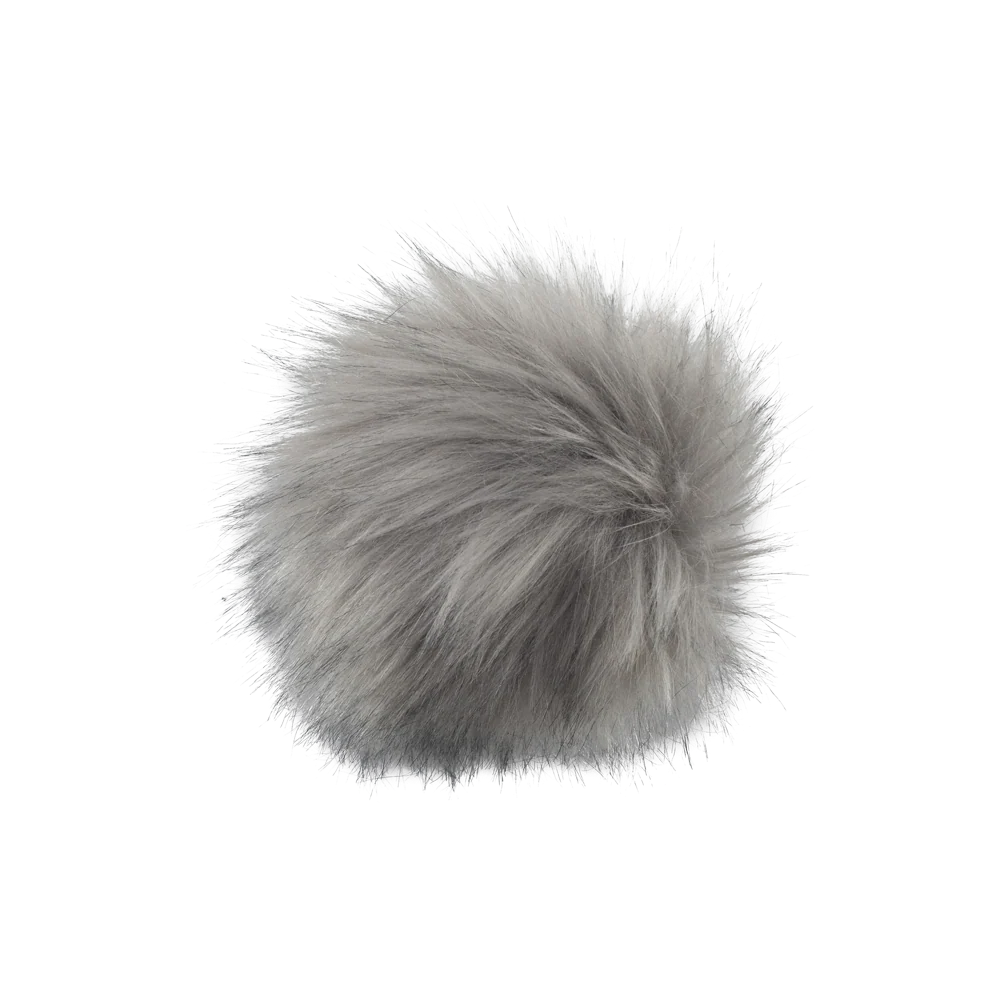 Pompon fausse fourrure Gris — image 1