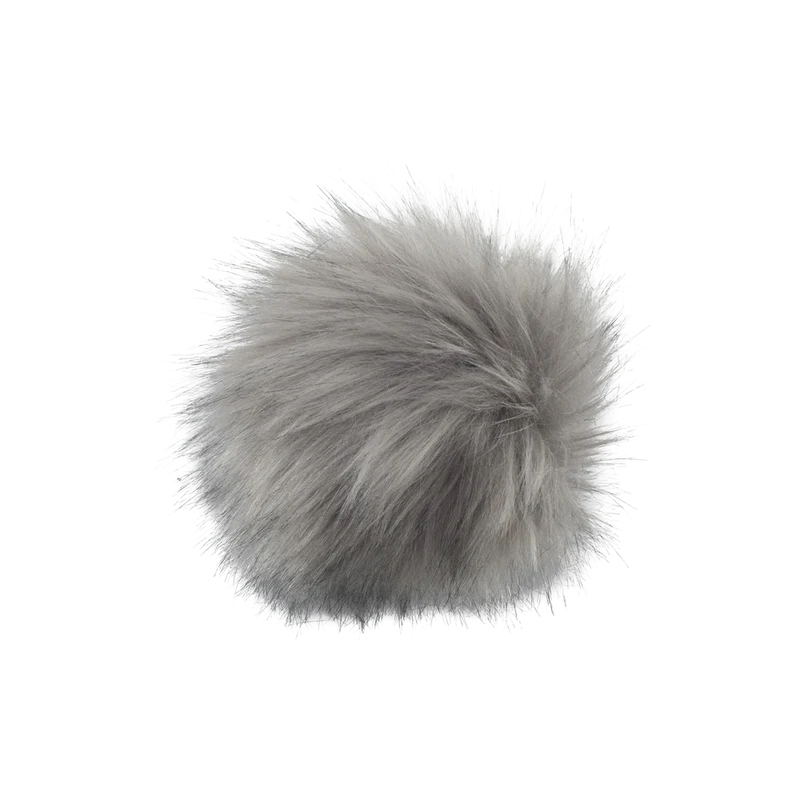 Pompon fausse fourrure Gris