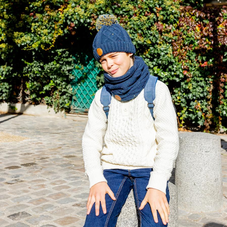 Bonnet Jus de Pomme Marine Polaire 6-12 ans — image 4