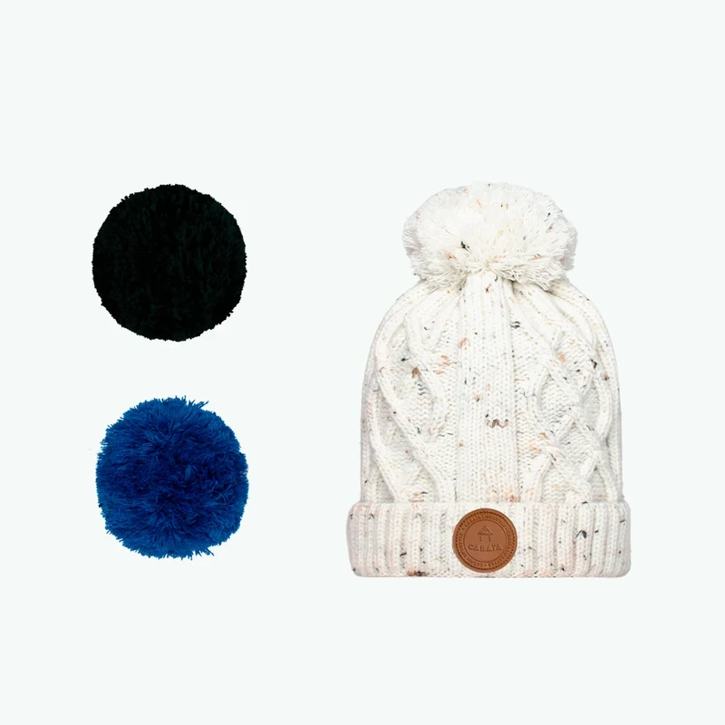 Bonnet Jus de pomme Blanc Polaire 6-12 ans