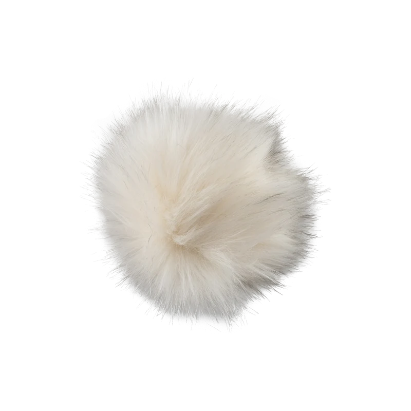 Pompon fausse fourrure Crème
