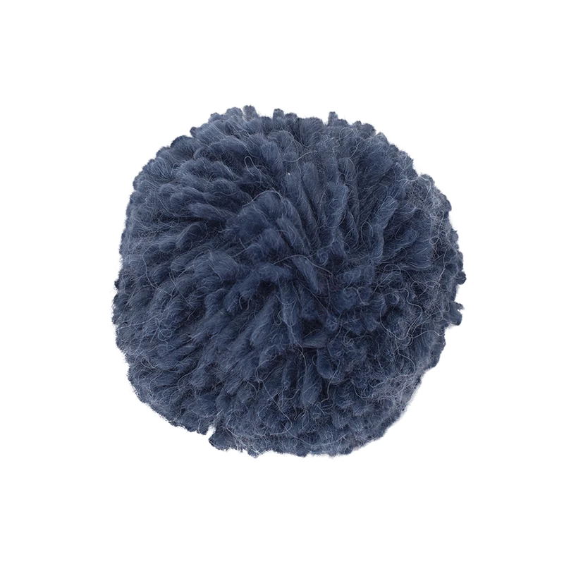 Pompon grosse maille Bleu