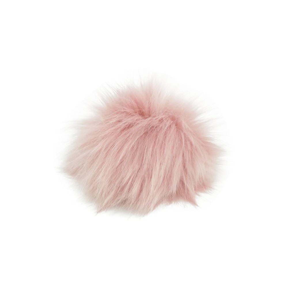 Pompon fausse fourrure Rose — image 1