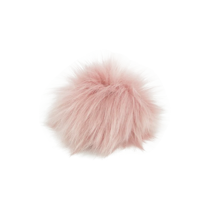 Pompon fausse fourrure Rose