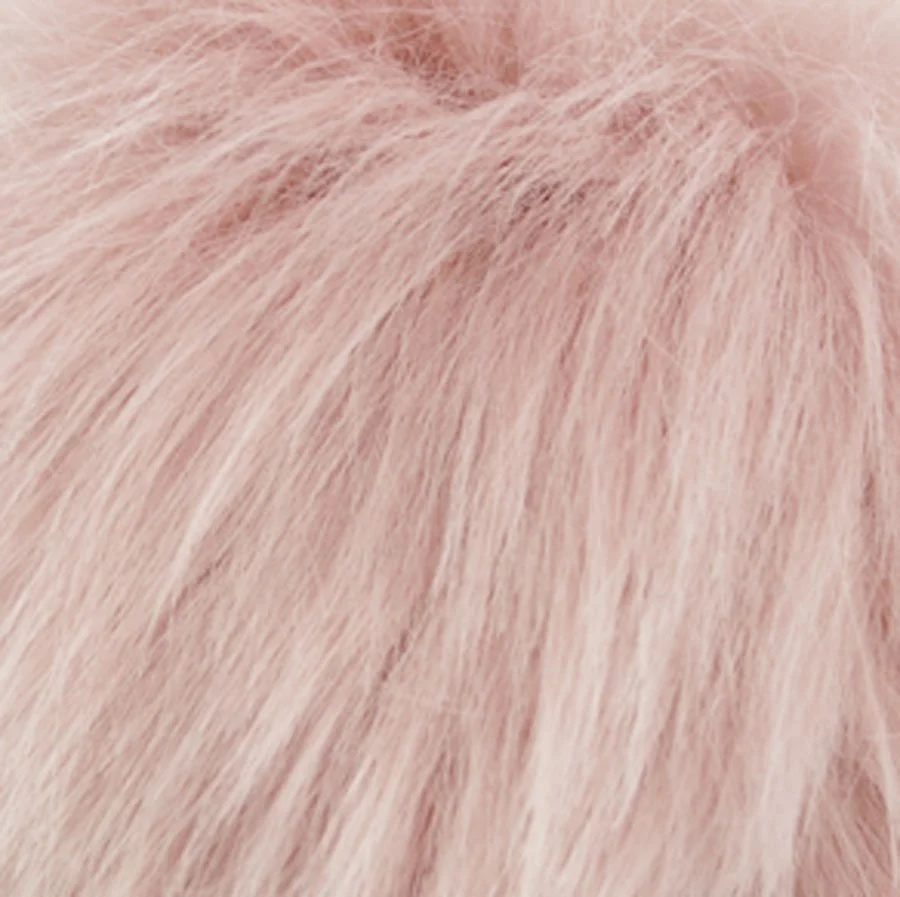 Pompon fausse fourrure Rose — image 2