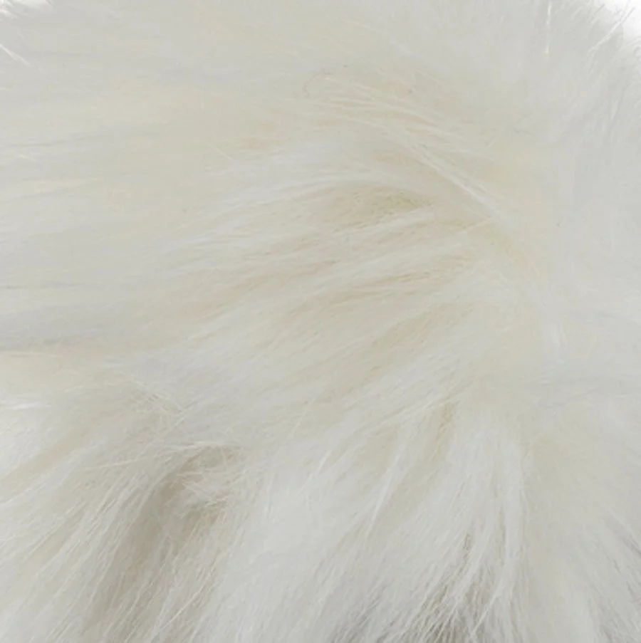 Pompon fausse fourrure Blanc — image 2