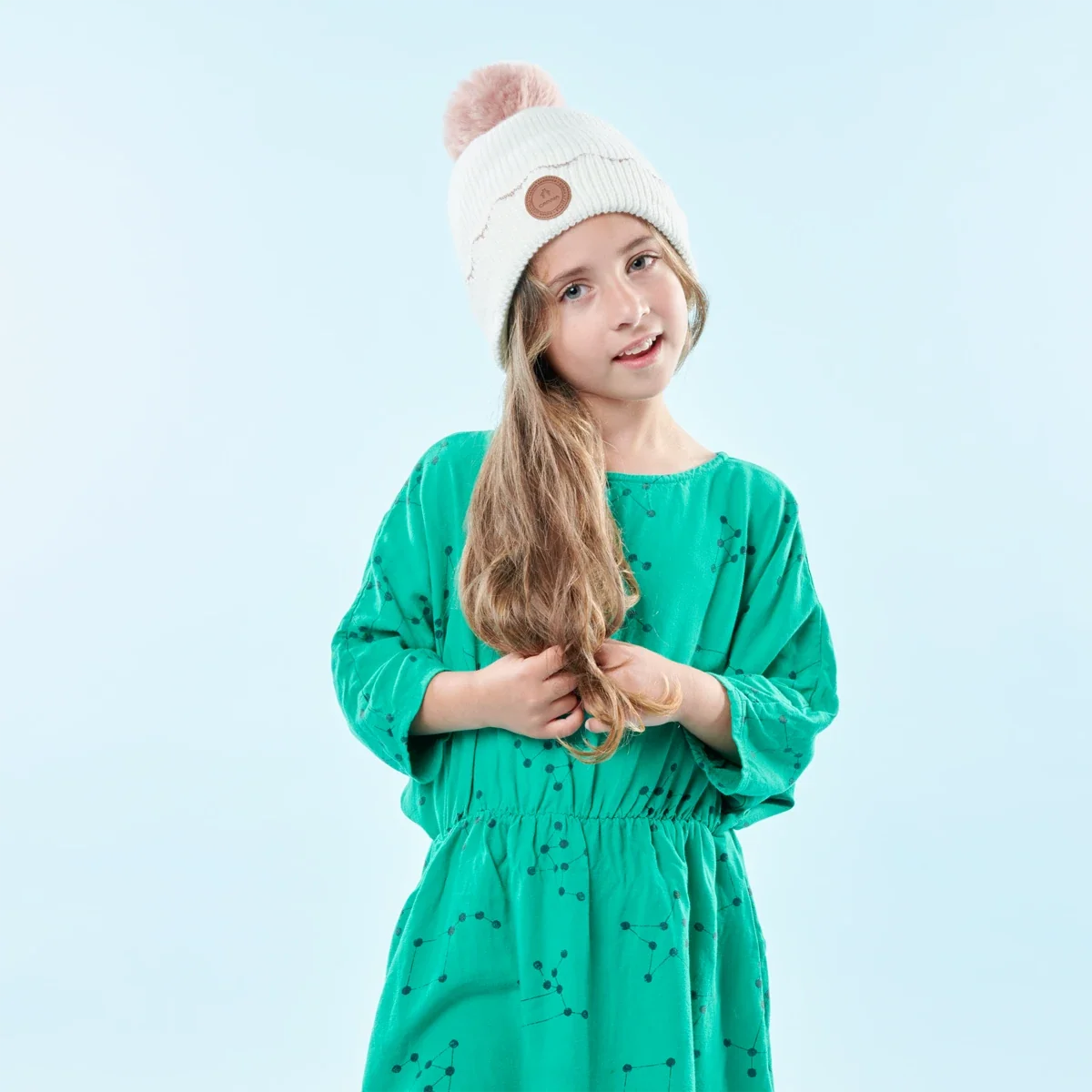 Bonnet Apple Rose Blanc Polaire — image 2